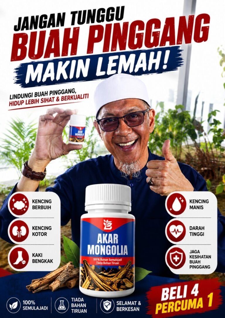 Shamsul Ghau Ghau memegang botol Akar Mongolia