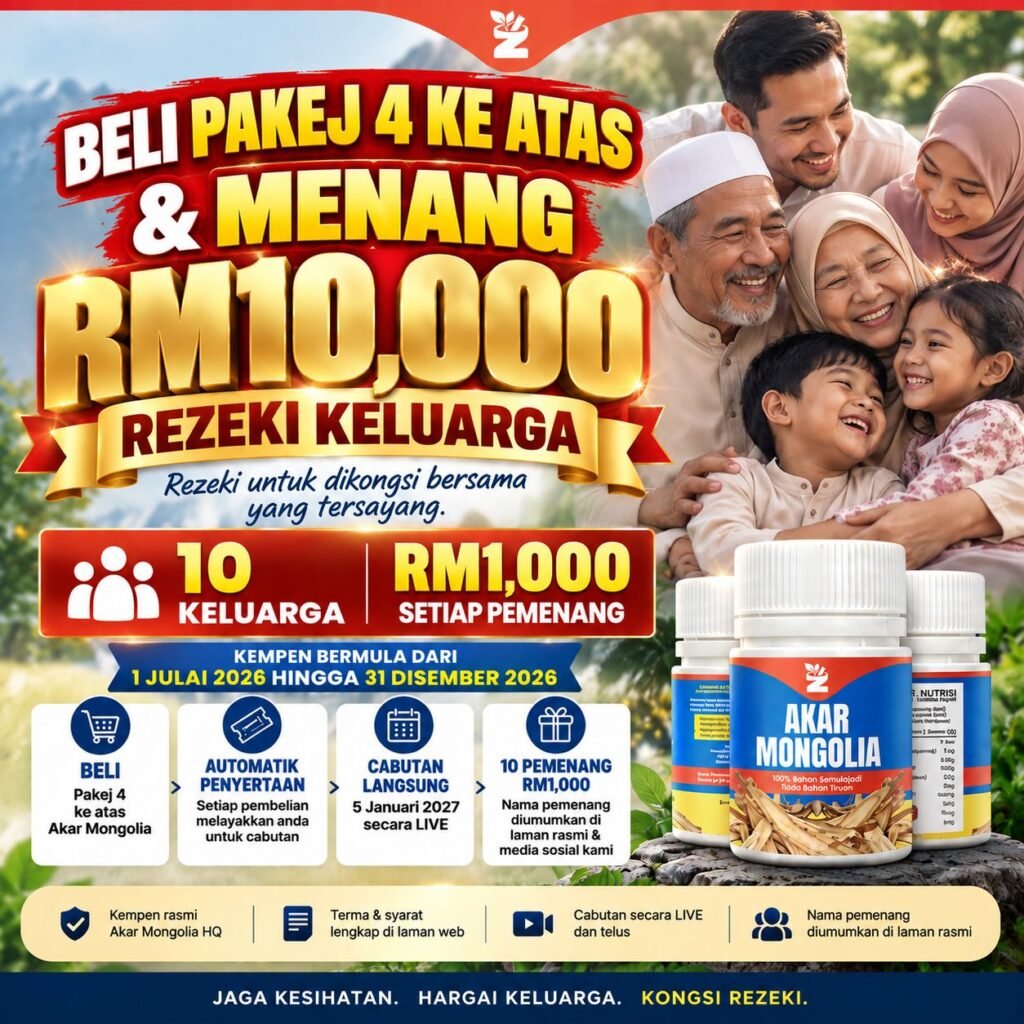 Kempen Rezeki Keluarga: beli pakej 4 ke atas, 10 keluarga menang RM1,000, kempen 1 Julai hingga 31 Disember 2026, cabutan langsung 5 Januari 2027