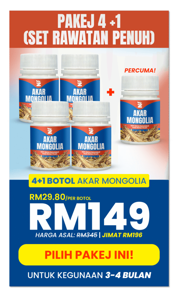 Akar Mongolia 4 Botol Percuma 1 Botol