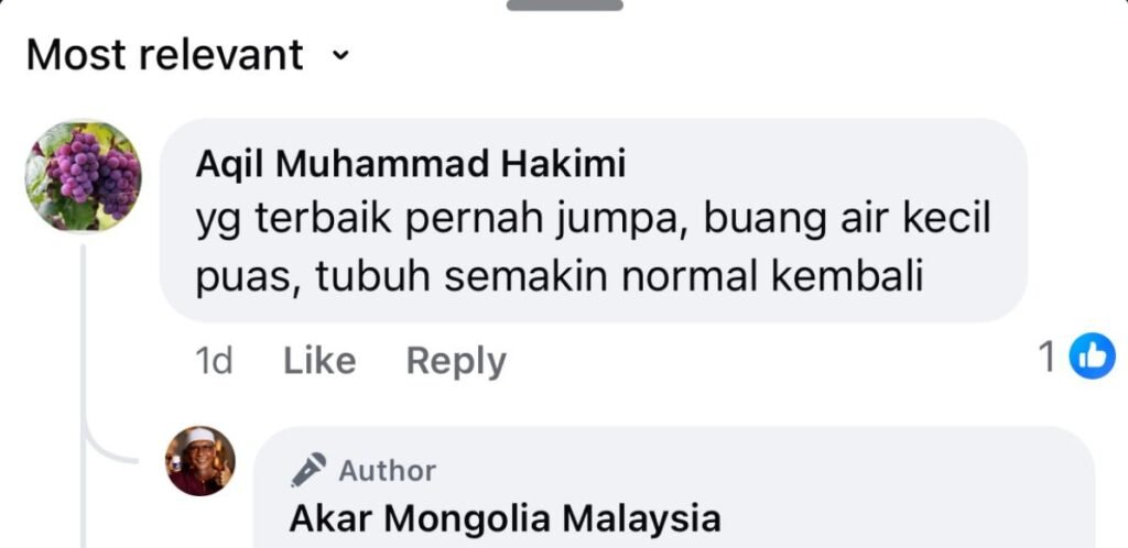 Komen Facebook pelanggan